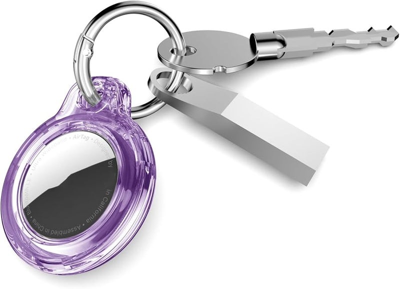 غطاء شفاف أرجواني مضاد للانزلاق مع مقبض لحمل أجهزة التتبع، سهل التركيب - Image 2